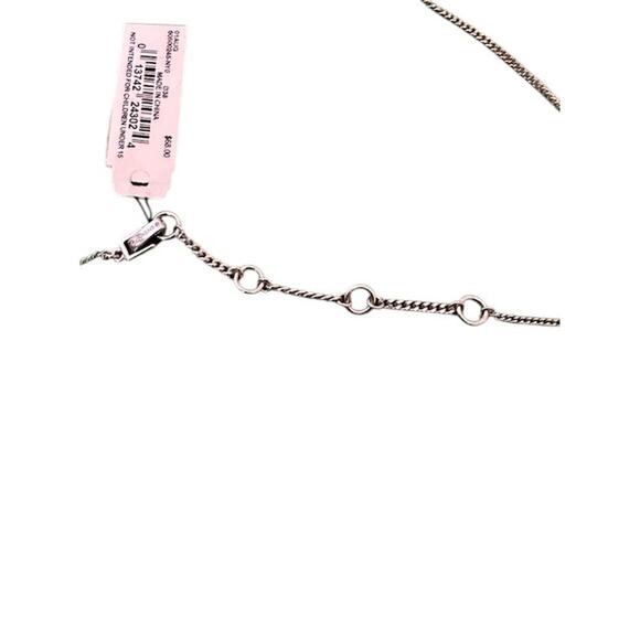 Givenchy Silver-Tone Multi Crystal Pendant Adjustable Y-Neck Necklace Women - Picture 7 of 11